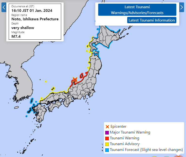 ActualidadRT's tweet photo. ❗️Alerta de tsunami en Japón tras varios terremotos https://t.co/9EKpbTHRVu https://t.co/rnxXkuK1xn