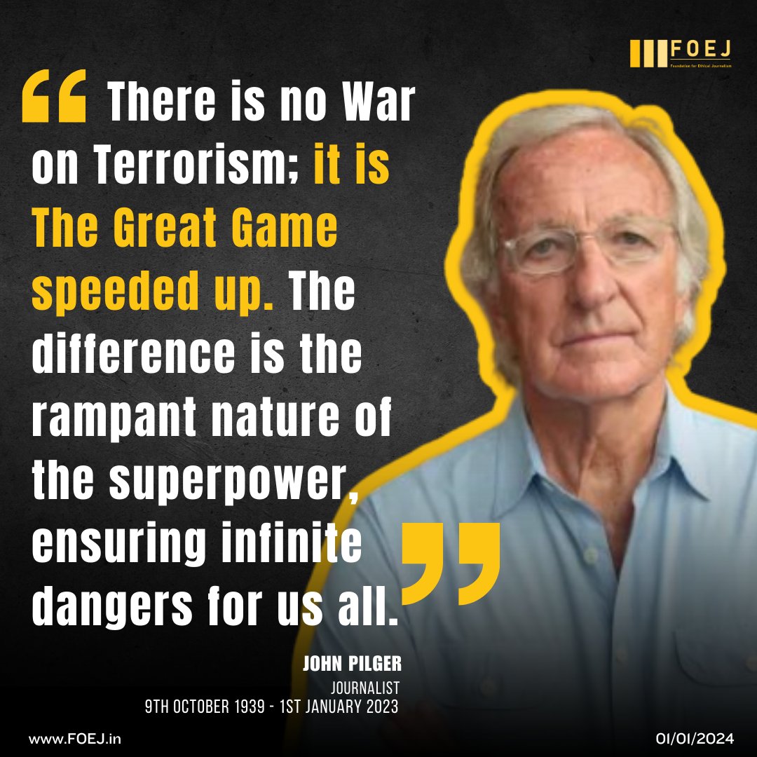 RIP John Pilger 
often referred to as A Journalist who spoke for the people 
#RIPJohnPilger