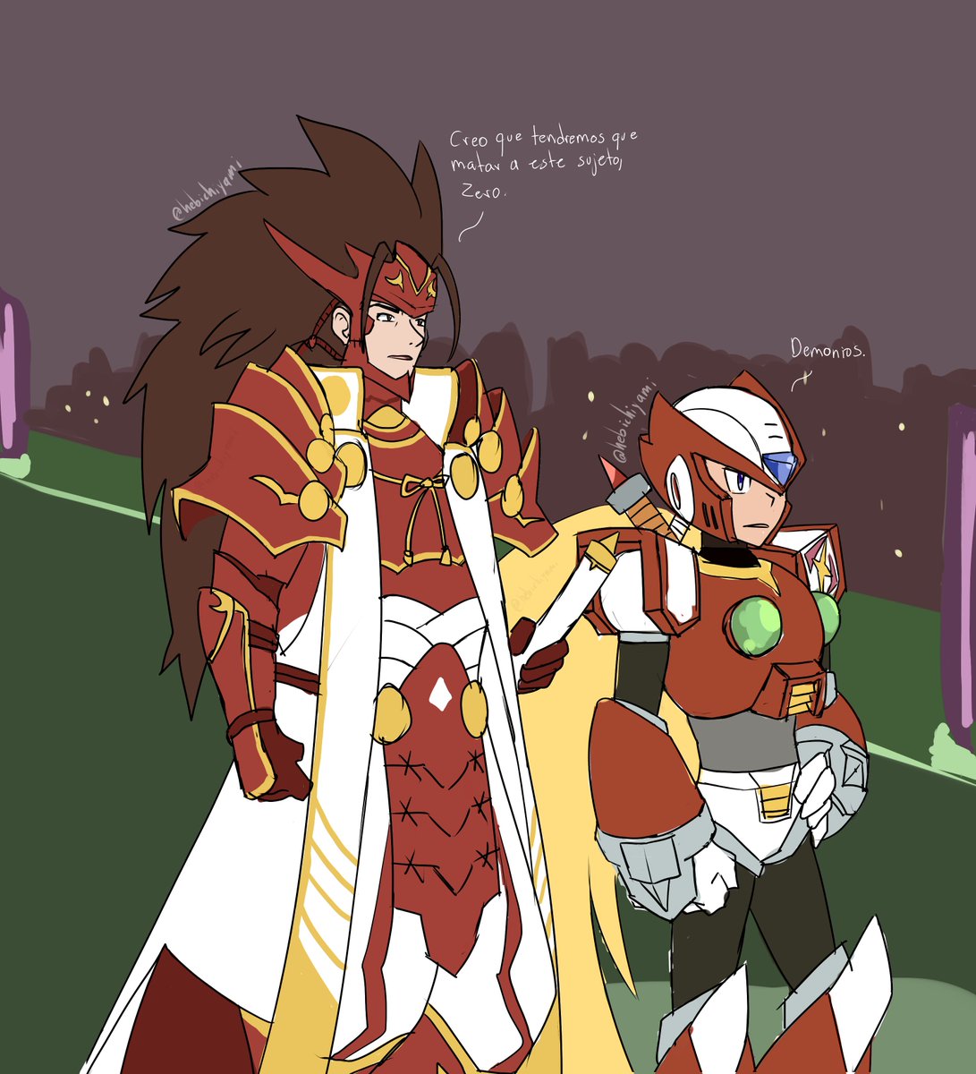 hebichiyami's tweet photo. #FireEmblemFates #RockmanX #Ryoma #Zero 
Vi que estaban dibujando sus personajes de confort (uno viejo y el mas reciente) XD He tenido varios en mi vida pero el que se a mantenido por mas tiempo y mas presente es Zero; y el nuevo es Ryoma XD https://t.co/URSeFpwkja