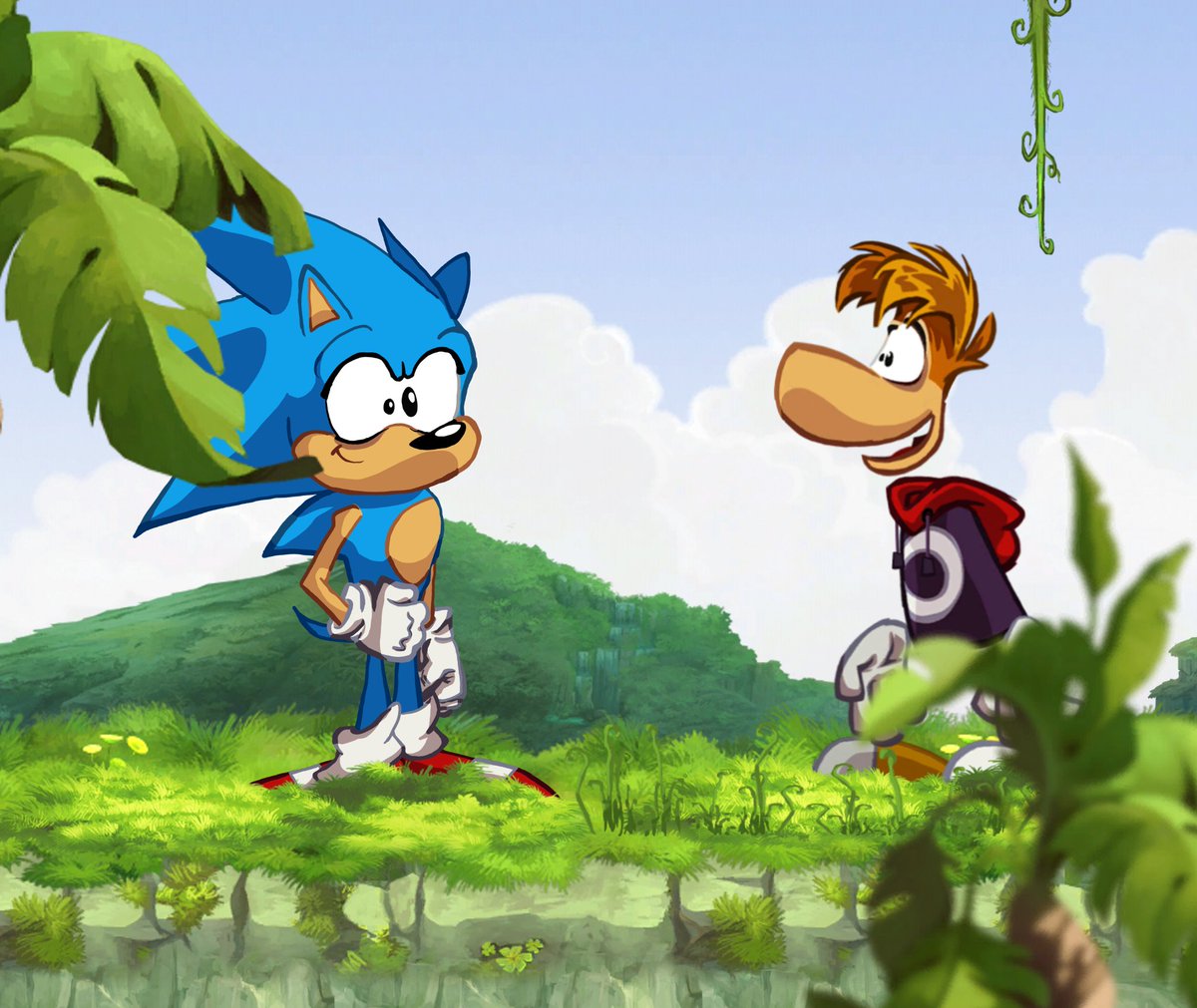 alexlimitedart's tweet photo. sonic with the style of rayman origins
#SonicTheHedgehog #Rayman https://t.co/KfuP3TAHkB