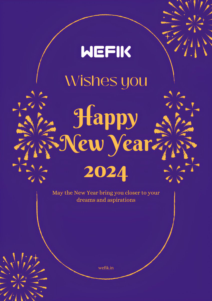 wefikindia's tweet photo. Happy New Year! Wishing you a year filled with success and joy from all of us at WEFIK! ππ
.
.
.
.
#wefik #lifeatwefik #wefikindia #newyearseve #newyear #happynewyear #nye #newyears #party #christmas #family #newyork #nye2024 #nyc #music #india #celebrate #winter https://t.co/l74pnjRO4d