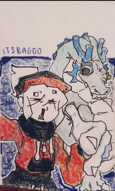 itsbaggo's tweet photo. guess who ran into a dragon at a new years party (+ redraw) https://t.co/2ZjHRUnyRy