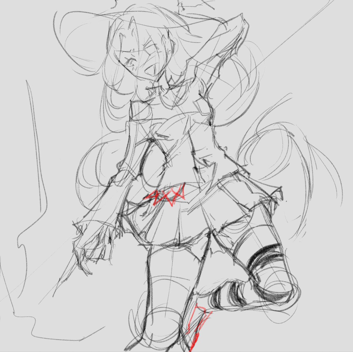 Not_Alibaba_'s tweet photo. the goofiest sketch 

“(ò▽□)” https://t.co/5NyZ6xJSCN