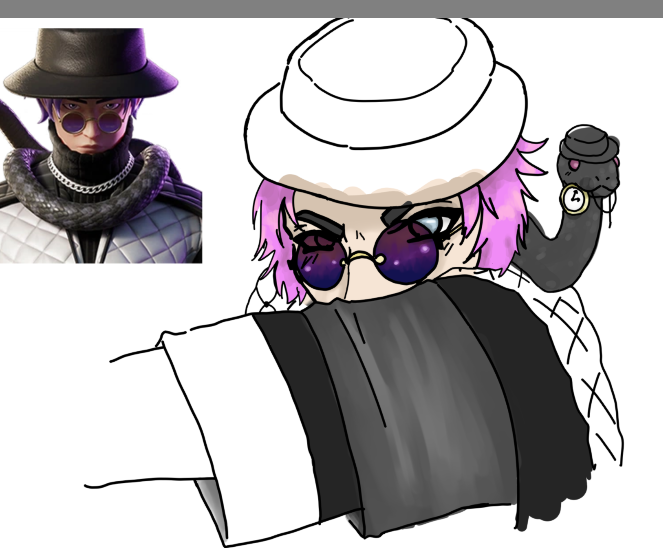 magisparky's tweet photo. HAPPY NEW YEARS!! 😚😚😚 i drew the new fortnite crew skin i love him so much but im lazy and as usual wont finish this ( + i hate clean doing line art) #silasheskfortnite #FortniteArt #FortniteFanArt #digitalart #digitalartist #artmoots #art https://t.co/ujKYPjzTot