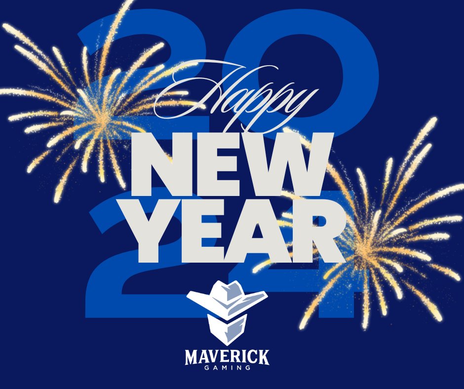 🎉✨ Happy New Year 2024 from Maverick Gaming! 

🌟 Here's to another year of thrilling games, unmatched entertainment, and big wins with us. May your 2024 be filled with joy, prosperity, and jackpot celebrations! 🎰💰

#MaverickGaming #PlayMaverick #NewYear2024