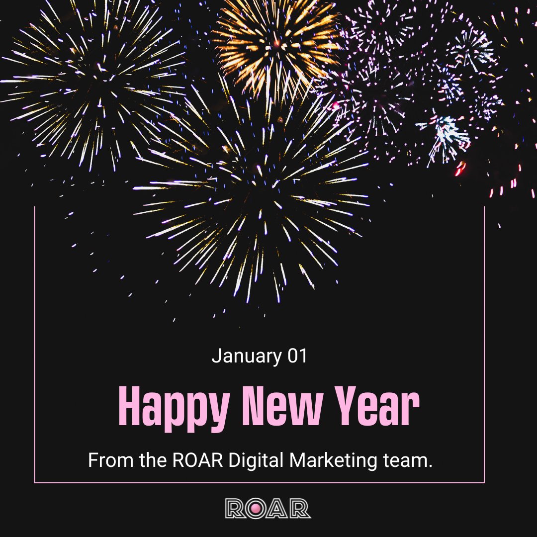 Happy New Year to all of our clients and followers!🌟 ROAR is ready for an even BIGGER year in 2024!🦁 #HappyNewYear #NewYear #NewYearsDay
