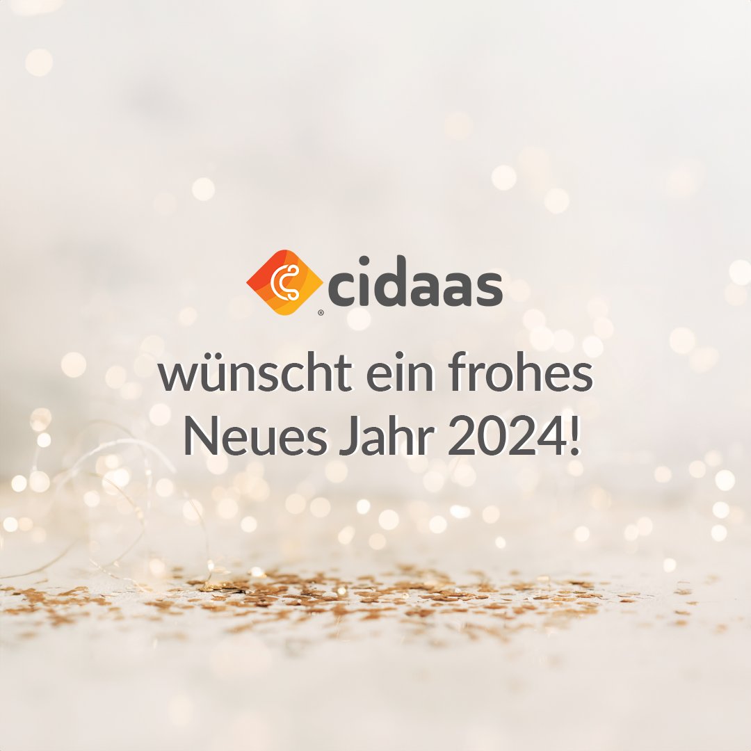 Frohes Neues Jahr wünscht das gesamte cidaas-Team! ✨
 
Wir freuen uns auf das Jahr 2024, auf weitere tolle Projekte &amp; Zusammenarbeiten.
 
Wir wünschen insbesondere viel Erfolg, Gesundheit und Glück für das neue Jahr. 🍀