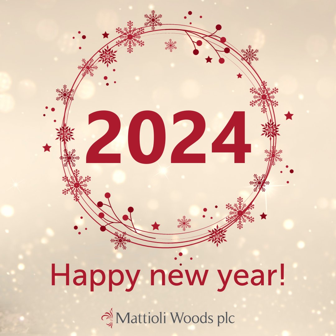 Happy New Year from everyone at Mattioli Woods! We're excited for the new year and hope that in 2024 we continue to work with our amazing clients, partners, and colleagues. Here's to a year of new opportunities, growth, and success. #Newyear