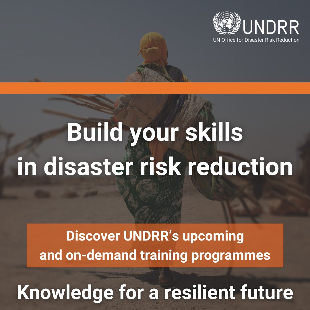 UNDRR's tweet photo. 2️⃣0️⃣2️⃣4️⃣ 🗓️🎇

Make your 2024 new years resolution to update your DRR skills!

Check out our training offer ➡️ https://t.co/OomcweeNht https://t.co/xqNHKDSmHj