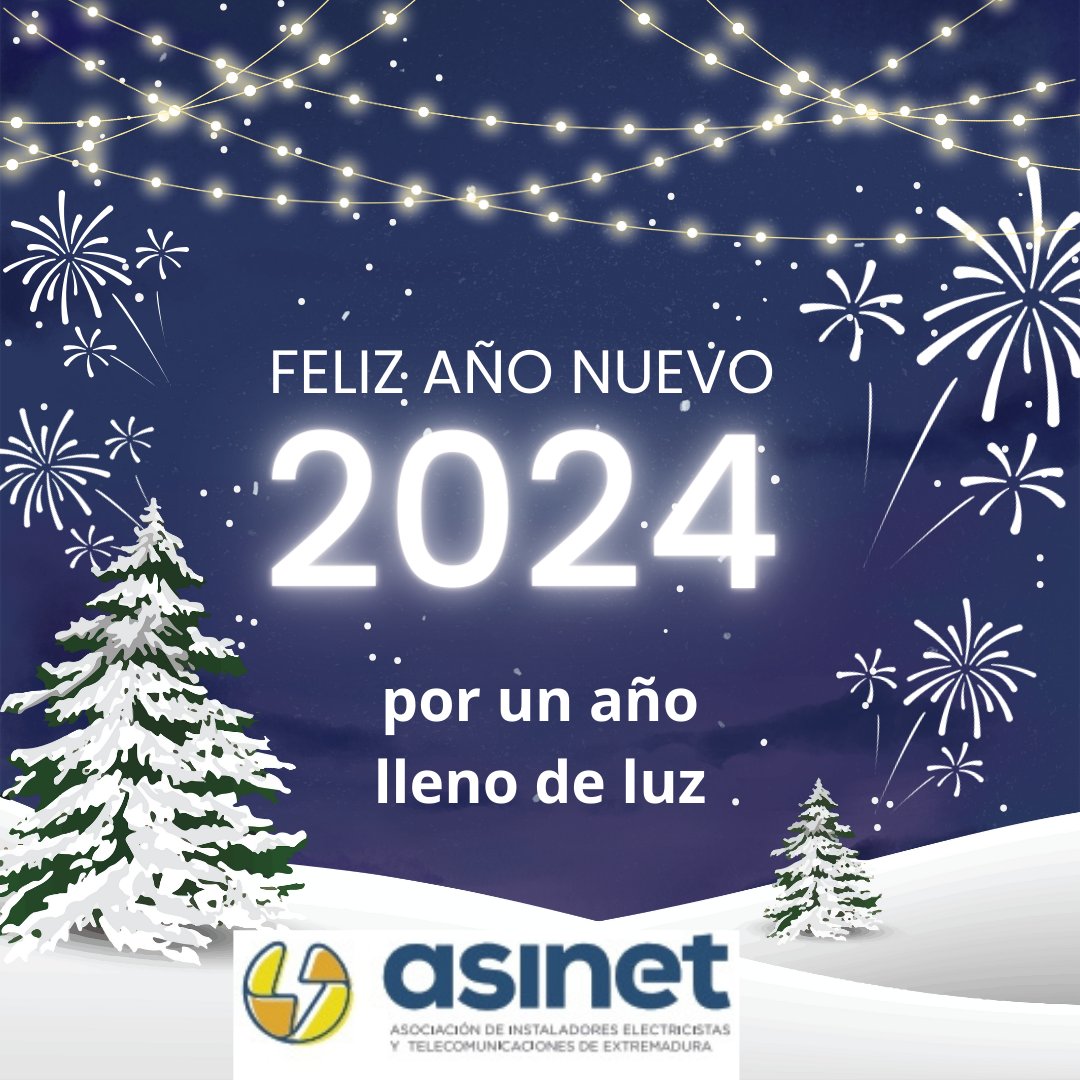 Asociación Asinet les desea un feliz año 2024 lleno de Luz

ℹ Infórmate de todo en
🌐 asociacionasinet.org

#asinet #asociacioninstaladores #asociacion #haciendosector