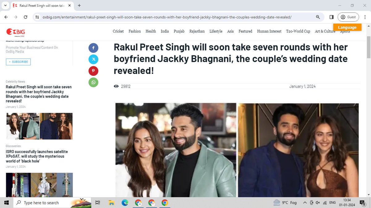 Rakul Preet Singh will soon take seven rounds with her boyfriend Jackky Bhagnani, the couple’s wedding date revealed!
Read Full News- oxbig.com/entertainment/…

#RakulPreet #jackkybhagnani #rakulhot #bollywoodactress #bollywoodhot #bollywoodactresshot