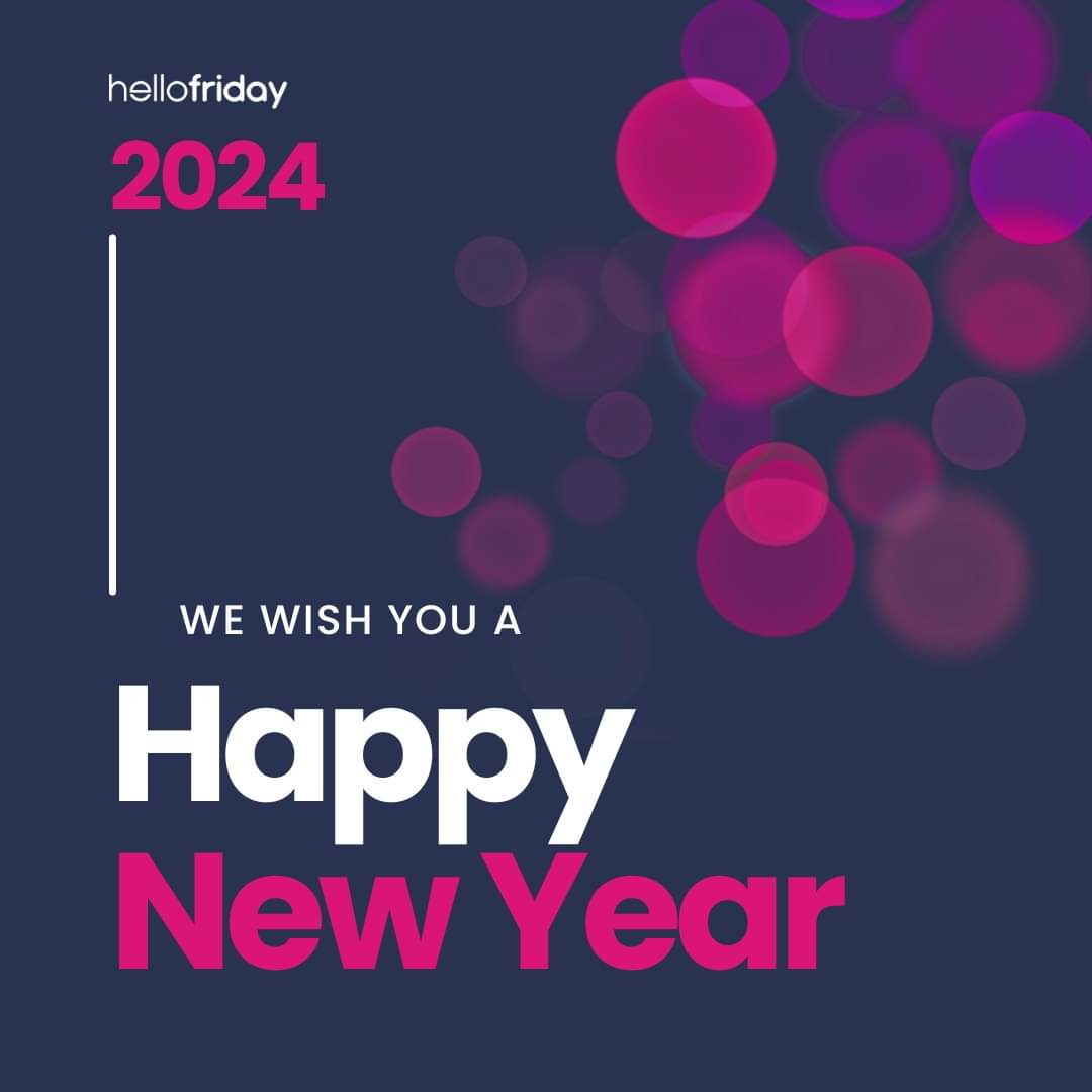 🎉 As we celebrate the arrival of 2024, <a href="/HelloFridayHR/">hellofriday</a> is grateful for the incredible journey we've experienced together last year.

But this is just the beginning! We're excited for what 2024 holds, with even more groundbreaking innovations to come. 🔥

#HappyNewYear #HR #tech