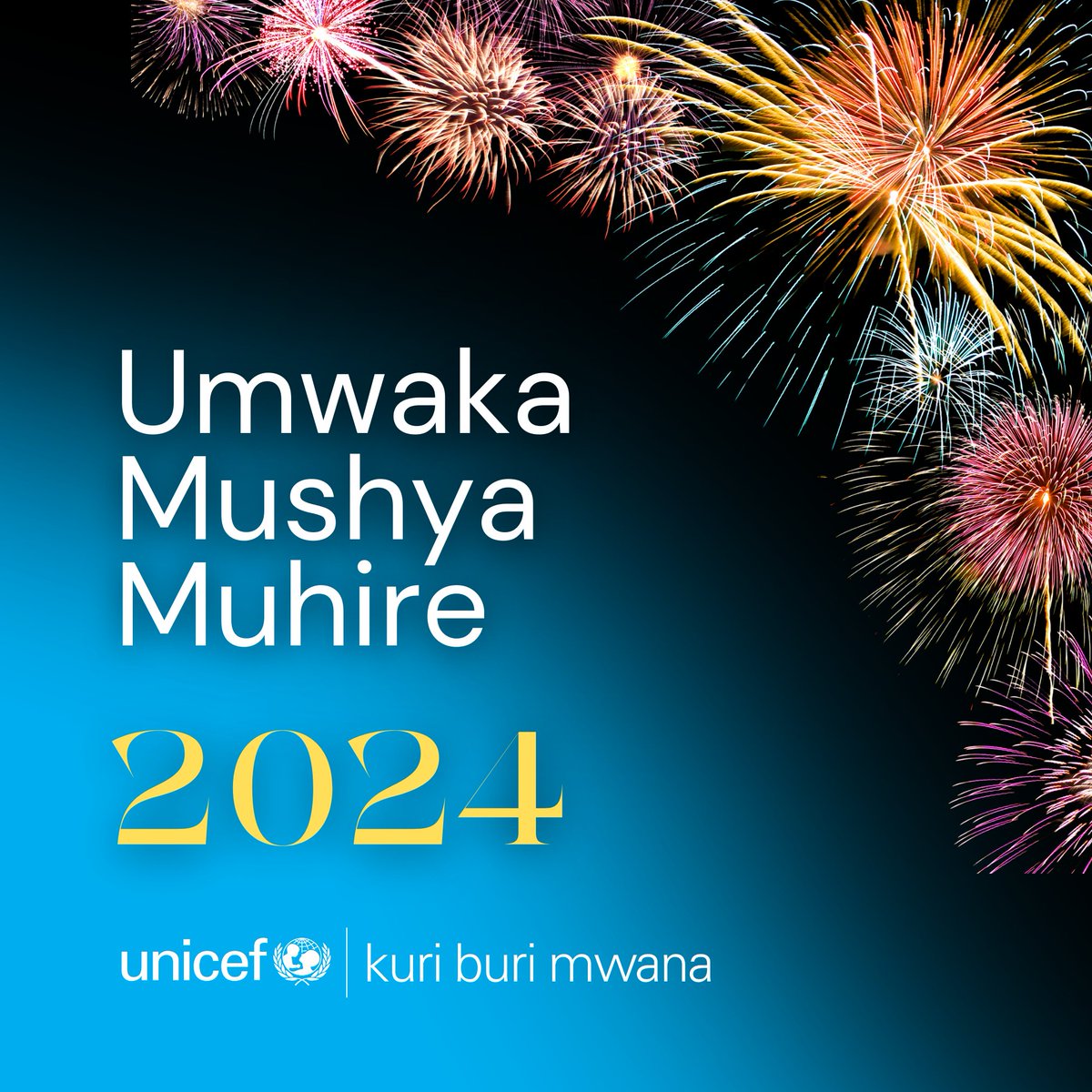 unicefrw's tweet photo. 🌟🥳🎉
Umwaka Mushya Muhire from UNICEF🇷🇼!

May this year bring joy, health, &amp; opportunities #KuriBuriMwana

Let's unite to ensure every child's right to quality healthcare, good nutrition, education, protection, water, hygiene &amp; sanitation.

Together, we can make a difference! https://t.co/qVO5Dwoeq4
