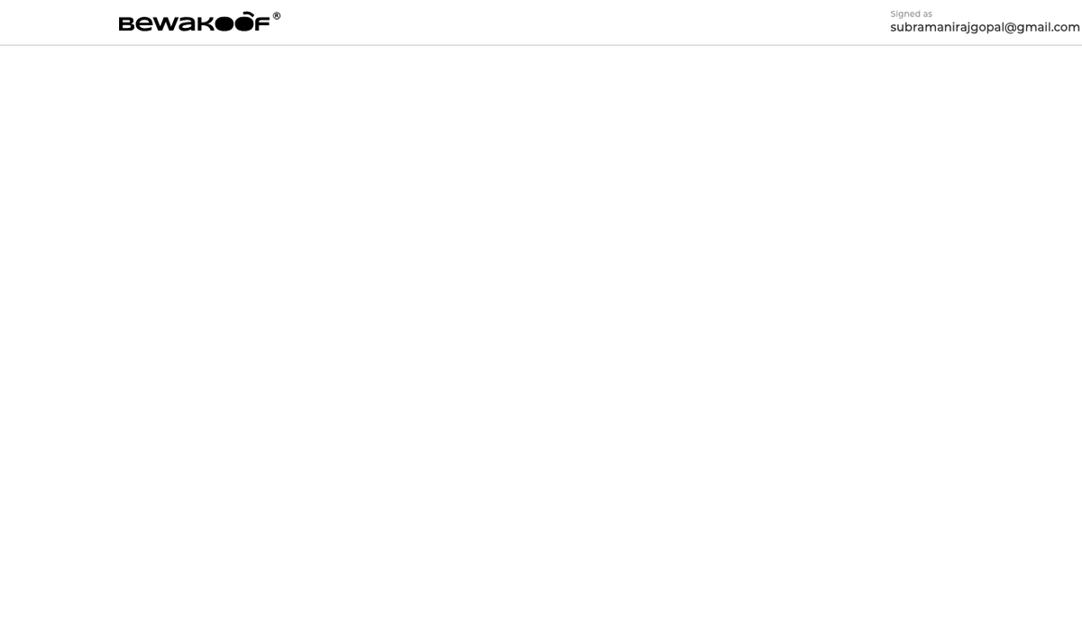 subburajgopal's tweet photo. @bewakoof Your website Management team is surely a bewakoof tried the last 1hr and its not processing ahead of the payment in this competitive market and spending huge money in getting a brand ambassador and losing at the main source :P you guys really a Bewakoof !!!!! https://t.co/qVADsFNJJg