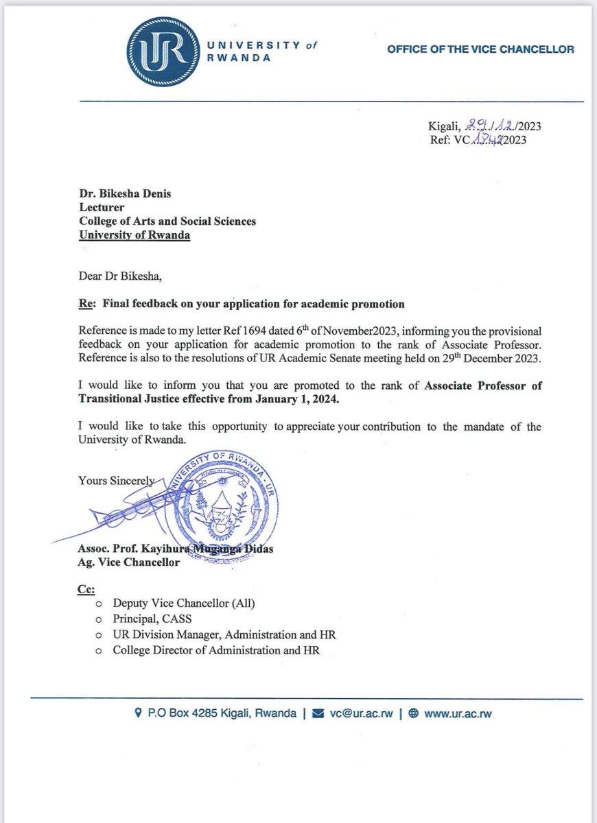 Prof Denis Bikesha, PhD tweet media