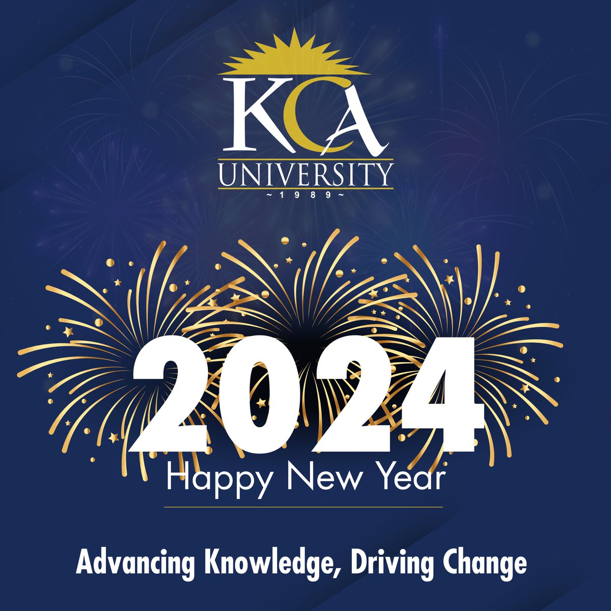 Here's to 366 Days of Advancing Knowledge, Driving Change! May each day bring you closer to leveling up to the best version of yourself. #KcauLevelUp #HappyNewYear2024