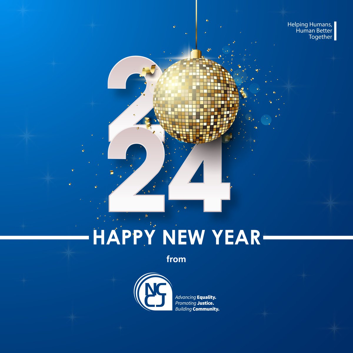 NCCJtweets's tweet photo. Wishing you a year of unity, understanding, and Change!  As we step into 2024, the NCCJ family is excited to embark on a journey of continued dialogue, education, and advocacy for justice and equality.  #happynewyear #nccj https://t.co/aOzILGcJNR