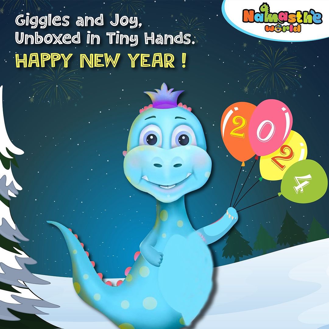 Cheers to a New Year filled with the laughter, joy, and growth of your little ones! 🎉 May this coming year be filled with endless laughter as your kids embark on new adventures surrounded by cuddly toys from Namasthe World. Happy New Year! #NamastheWorld #HappyNewYear