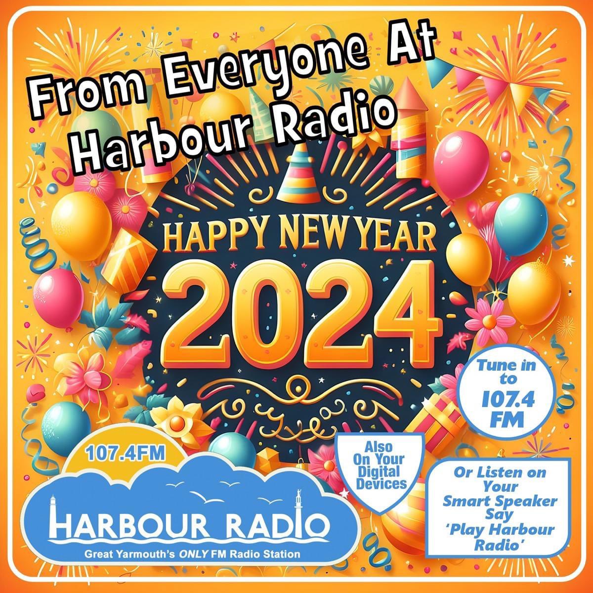 Happy New Year From Harbour Radio 📻 107.4FM 💻 harbourradio.co.uk ➡ Click 'Listen Live' mixcloud.com/live/harbourra… harbourradio.co.uk/chat-room 🧭 Smart Speakers 💬 'Play Harbour Radio' 💻 Email info@harbourradio.co.uk ☎ 01493 843678 🟢 WhatsApp 07942641074