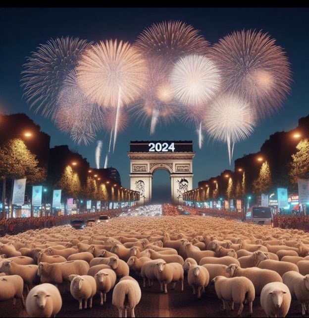 les gens sont partis célébrer quoi aux Champs-Elysées ? #NouvelAn #Reveillon 

La nouvelle année 2024, qui s'annonce difficile avec de nombreuses augmentations. , pauvreté, Immigration massive, violence, délinquance, conflits ethno-religieux, narcocides, Francocides …………

Ils