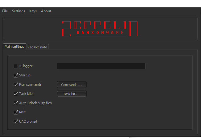 Zeppelin2 Ransomware Builder Tool