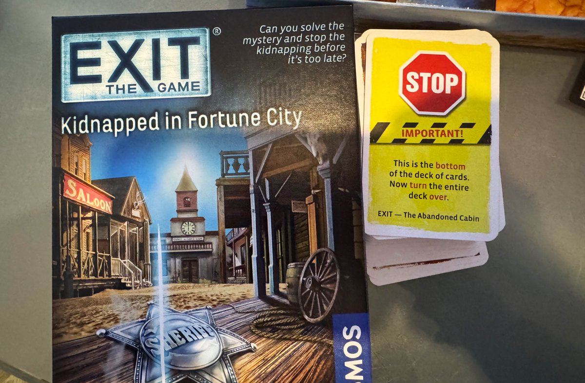 Avid fan of @ThamesAndKosmos #Exit board games BUT received one last night with the answer cards inside for a different game?? Almost caused a marital breakdown and rift between friends 🫣 (jokes - but it was frustrating!)