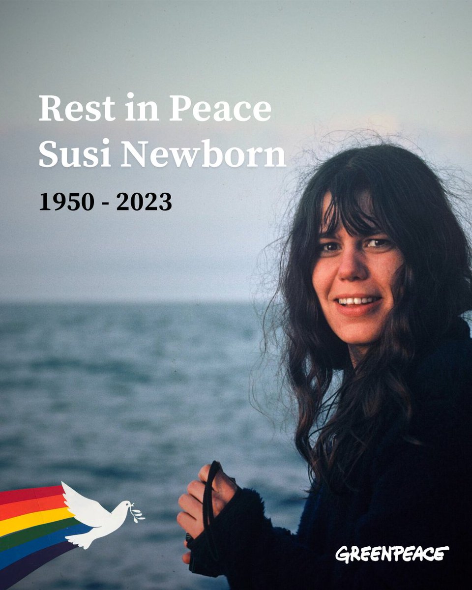 Greenpeace Aotearoa (@greenpeacenz) on Twitter photo Today, we lost one of the original Rainbow Warriors.
Rest In Peace, Susi Newborn
1950 - 2023
#RIP #RainbowWarrior Today, we lost one of the original Rainbow Warriors.
Rest In Peace, Susi Newborn
1950 - 2023
#RIP #RainbowWarrior