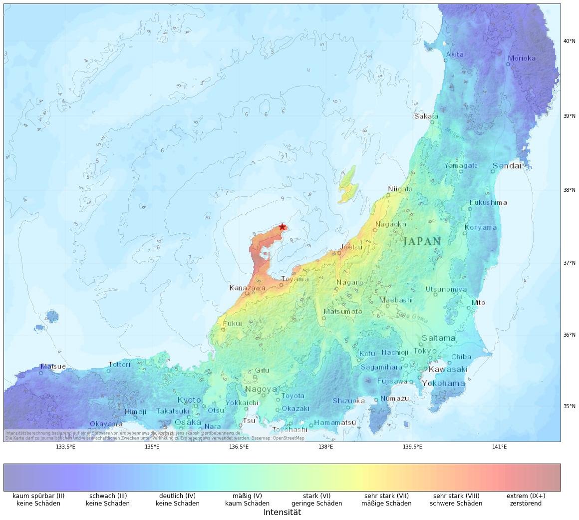 Massives und potentiell katastrophales Erdbeben (M7.5) an der Westküste von Japan. Tsunami-Warnungen für das Japanische Meer, einschließlich Nordkorea und Russland erdbebennews.de/2024/01/schwer…