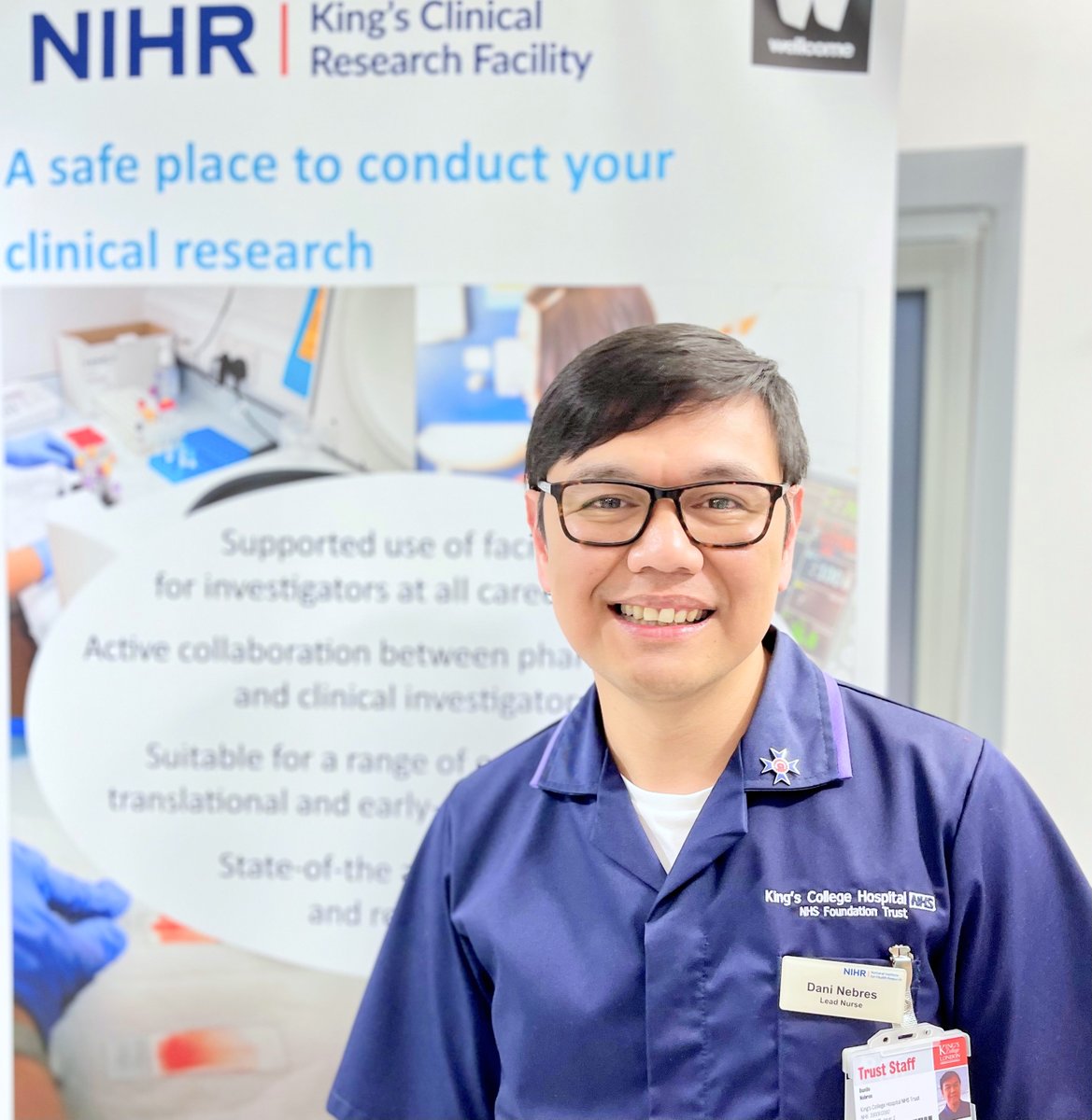 📸 #NewProfilePic for January 2024! Our new staff profile features Dani Nebres, Lead Nurse at @KingsCRF. He said: “At King's, people are kind and respectful and we work as a team with compassion towards our colleagues and patients.' Read more ➡️ bit.ly/3vkjcku