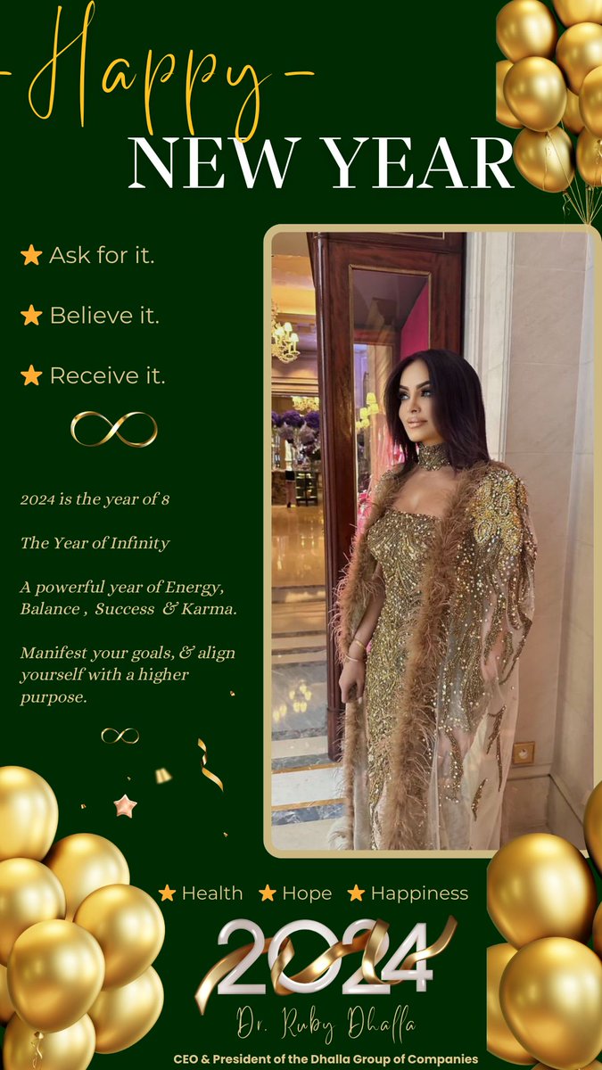 DhallaRuby's tweet image. May the coming year bring happiness, prosperity, and fulfillment. Wishing you a year of positive vibes, good health, and great achievements.

Happy New Year 2024 ⭐️

#rubydhalla
