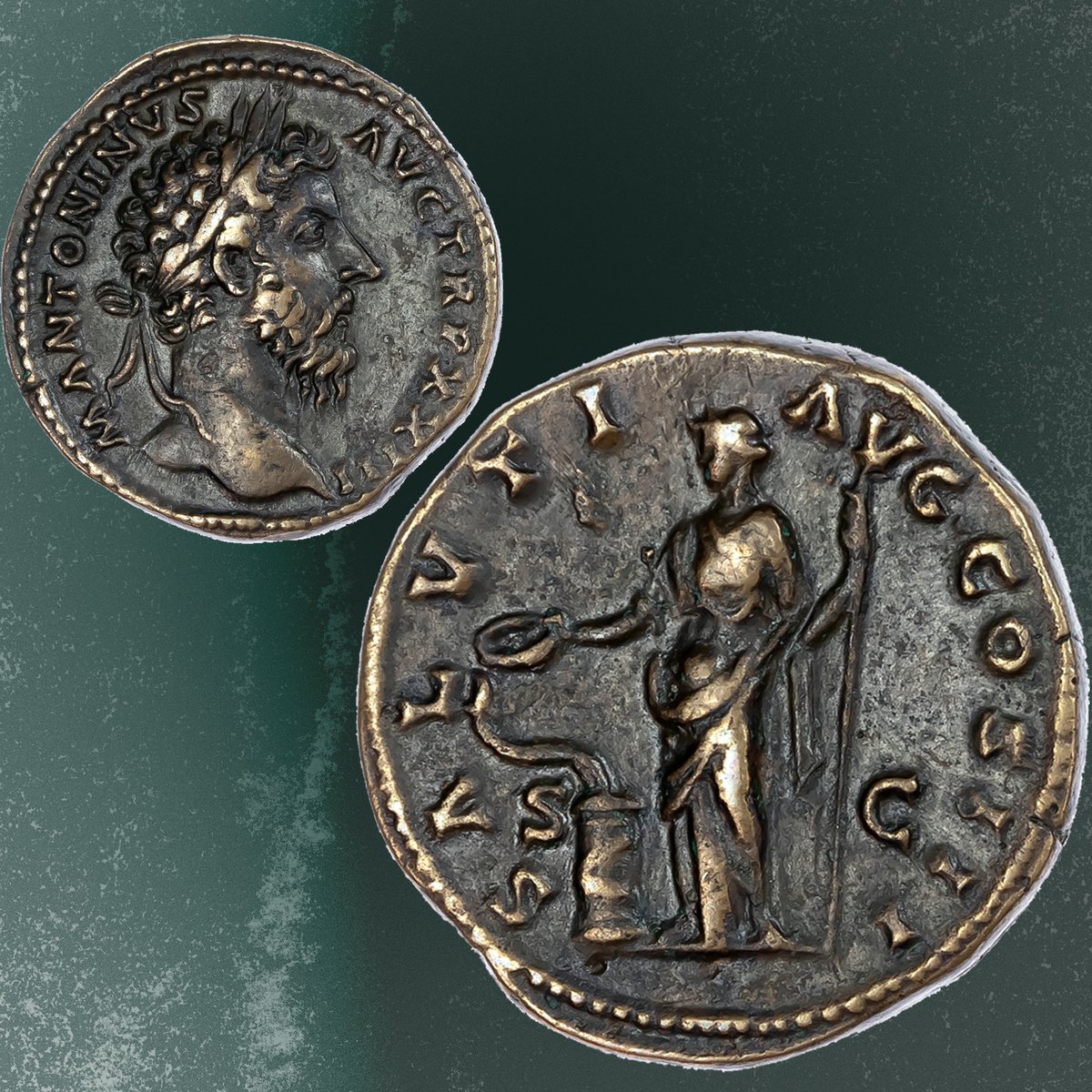 We wish to wish good health and prosperity to all. In Ancient Rome, the term "Salus" was commonly associated with good health and prosperity, with the Roman goddess often depicted holding a patera (sacrificial bowl) and a snake. Pictured: baldwin.co.uk/product/marcus… #HappyNewYear