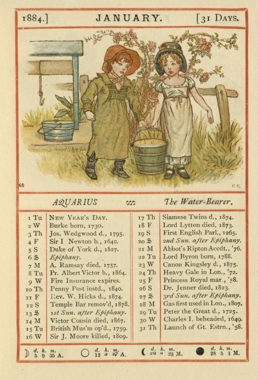 ‘The New Year's come again, Ah, well-a-day! How soon they come, How soon they pass away.’ - words and illustration from Kate Greenaway’s Almanac for 1884, published 140 years ago. Enjoy the first day of 2024 and a new month! #NewYear #January