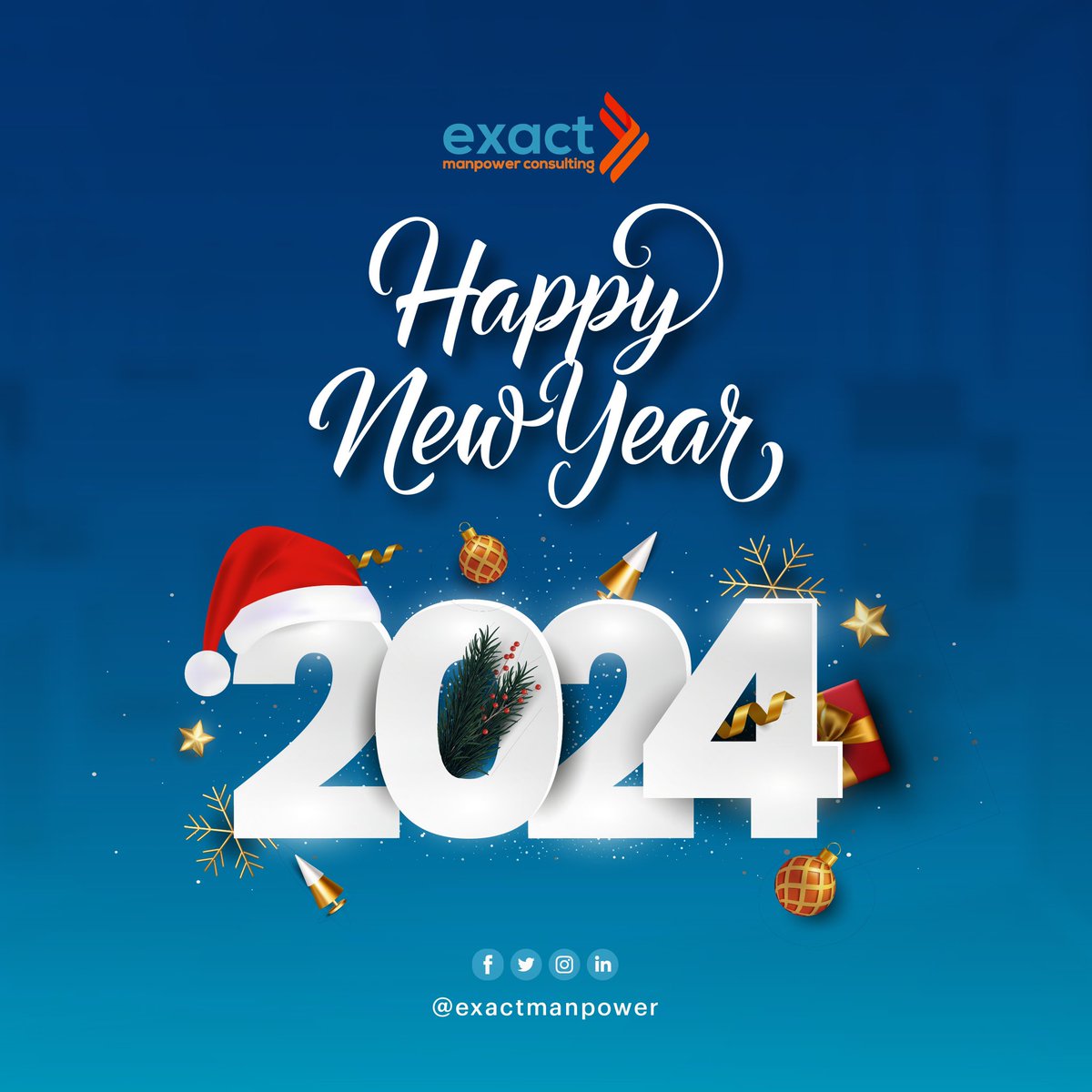 ExactManpower's tweet photo. Through the highs and lows of 2023, we welcome a 2024, a new year. 

Let it be full of prosperity, clarity and joy.

Happy new year! 🎉

#Happy2024 #HappyNewYear #NewYear #ExactManpower https://t.co/EX70adA2s7
