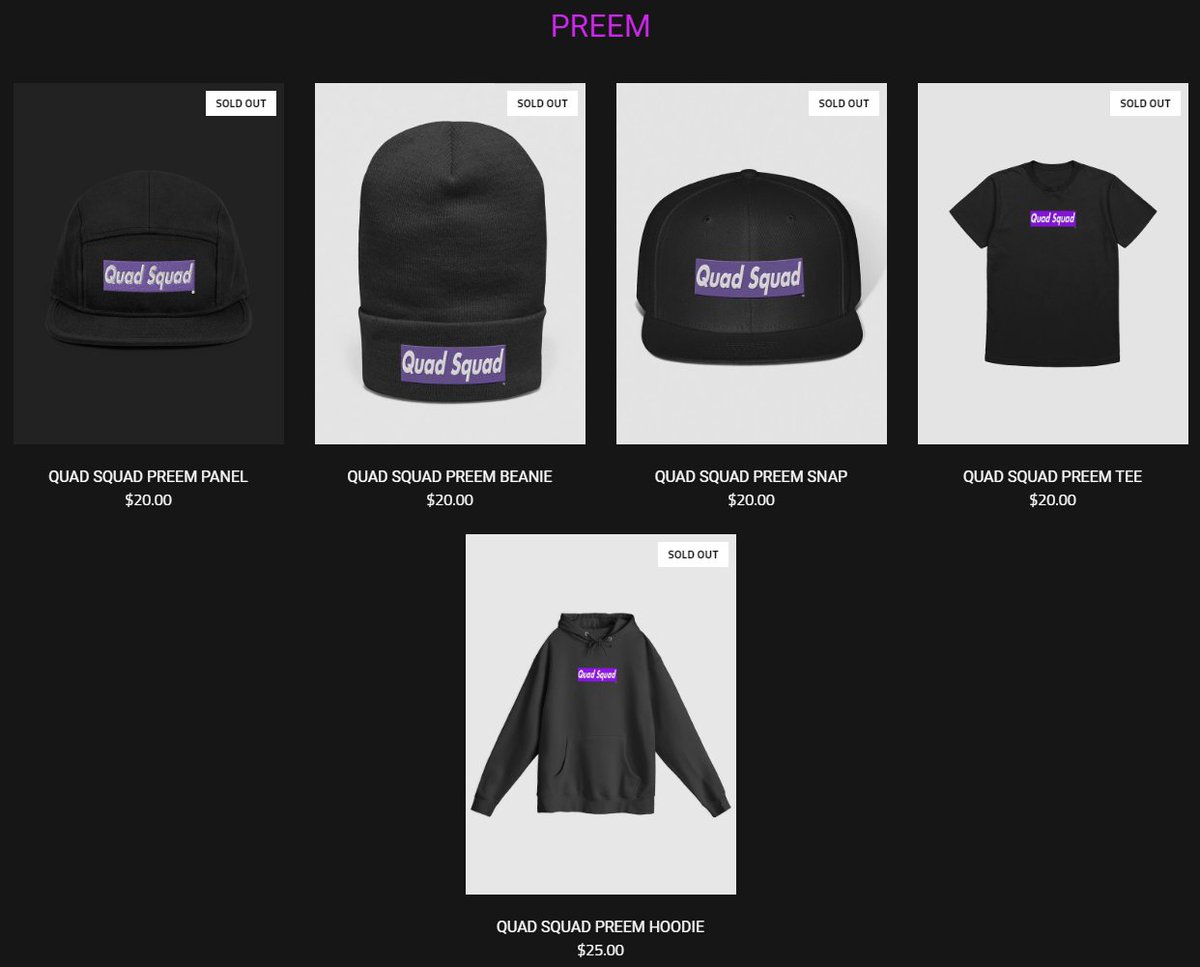 Daretti_IRL's tweet photo. The Preem Collection has been vaulted‼️

TYSM for everyone who copped it last month, y'all are real ones💯

These will be extremely exclusive from now on, and those who have Preem merch will get exclusive discounts on future merch
#QuadSquad #Preem #vaulted https://t.co/Ocv9JL6Epu
