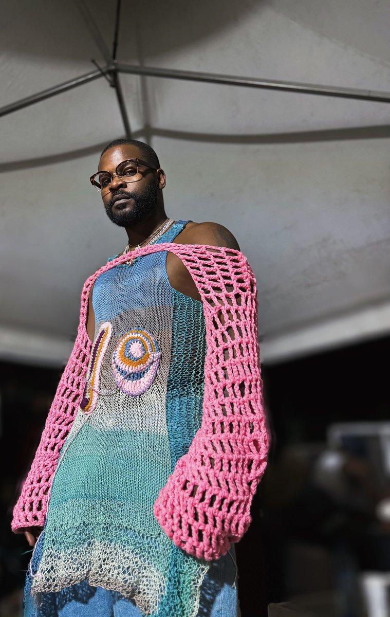 falz in crochet shrugs by @UzomaKeola