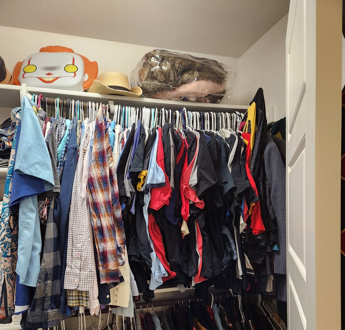 AllanHamsteak's tweet photo. @RoboticoEl Most-lee band shirts. They don't even all fits on the rack! https://t.co/ux9gIk1K4C