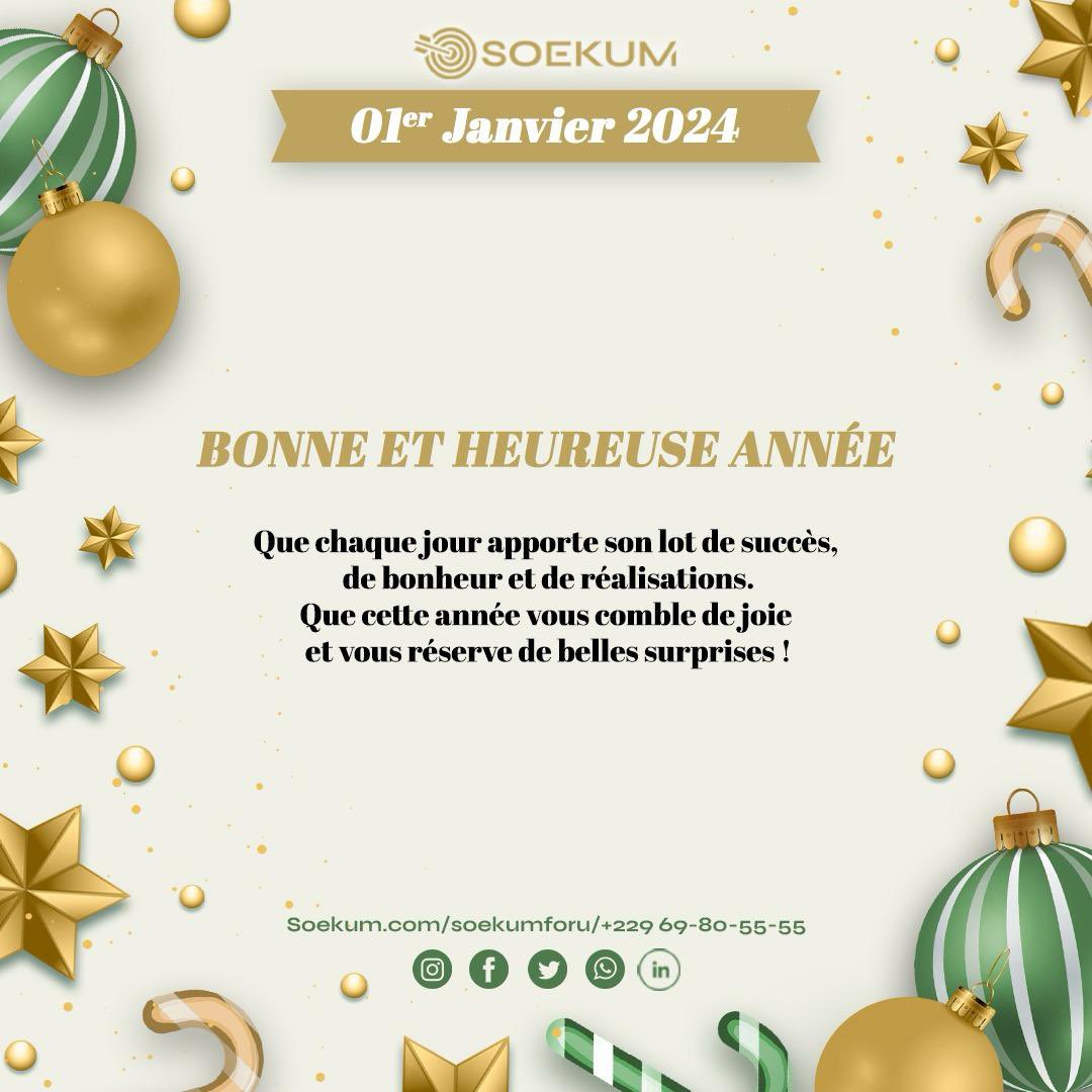 Toute l'équipe de Soekum vous souhaite une année belle et heureuse année 2024 #TT229 #wasexo #2024NewYear