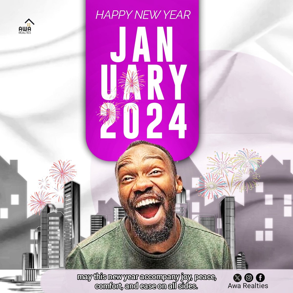AwaRealties's tweet photo. We say a Big Happy New Year to everyone from all of us at Awa realties. π€πβ¨
This year comes with accomplished goals and fulfilled dreams! πβ¨
#happynewyear
#2024NewYear
#awarealties
#realestatecompanyinnigeria
#explore
#explorepage https://t.co/dsiB7n3k3r