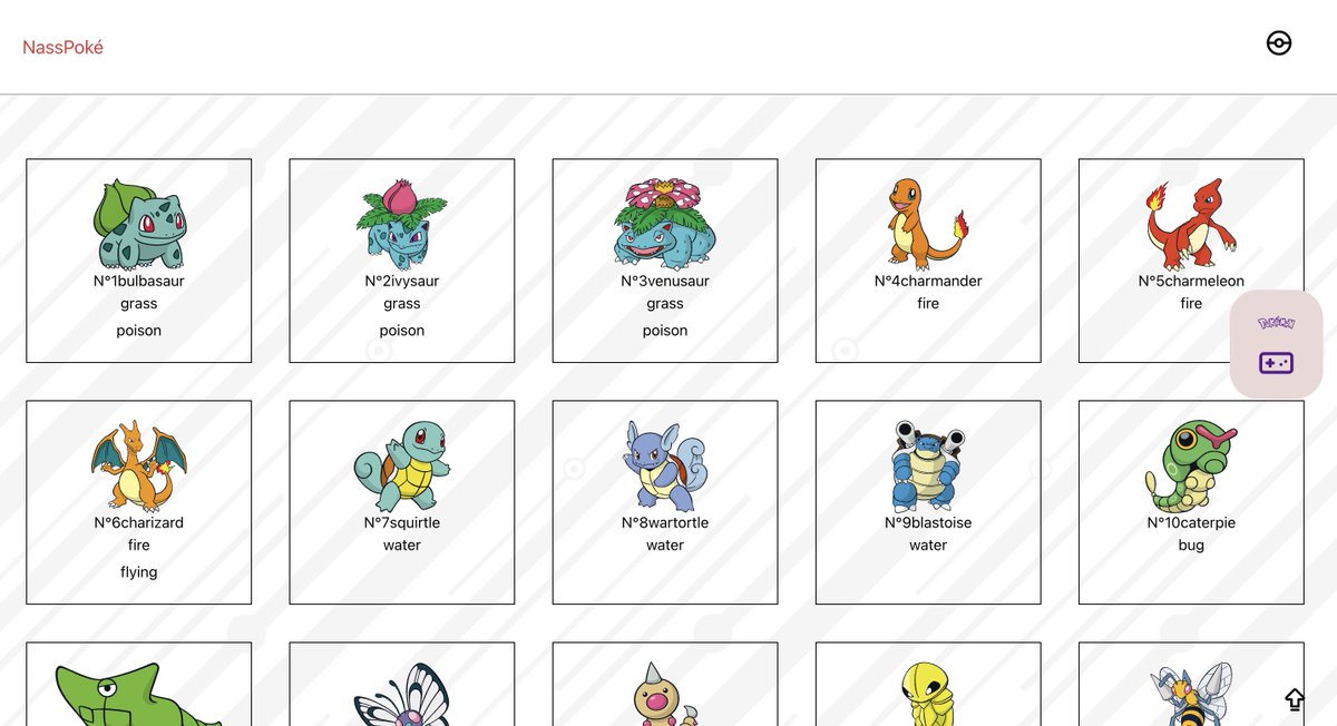 Na2sim__'s tweet image. On a commencez a jouer avec l’api PokéApi pour l’instant j’affiche tous les pokemons et chaque Pokémon.
Petit jeu a découvrir je finalise ça et j’envoie ça sur Vercel 😎.
Stack: #ReactJS
Api : #PokéApi