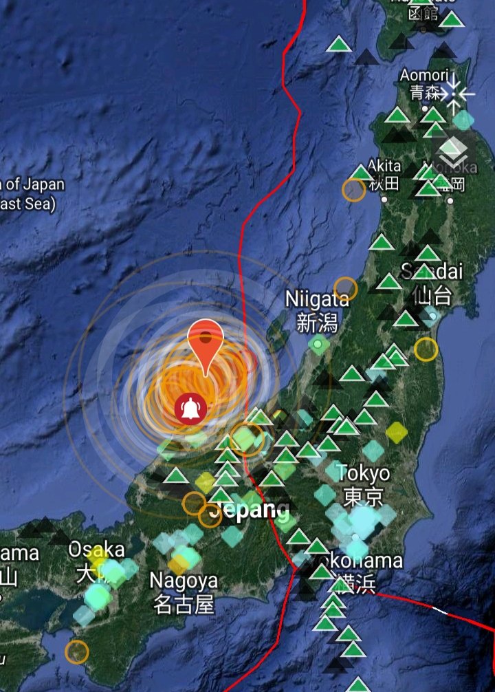 melatipoetihh's tweet photo. Gempa M 7,5 dengan kedalaman 10 km, terjadi di ANAMIZU, JEPANG
Senin 1 Jan 2023 ( 14:10:09 WIB )
Dan gempa susulan masih terus terjadi, dengan magnitudo 6 dan 5+ menggempur di wilayah Jepang https://t.co/TFxNAg9Ps2