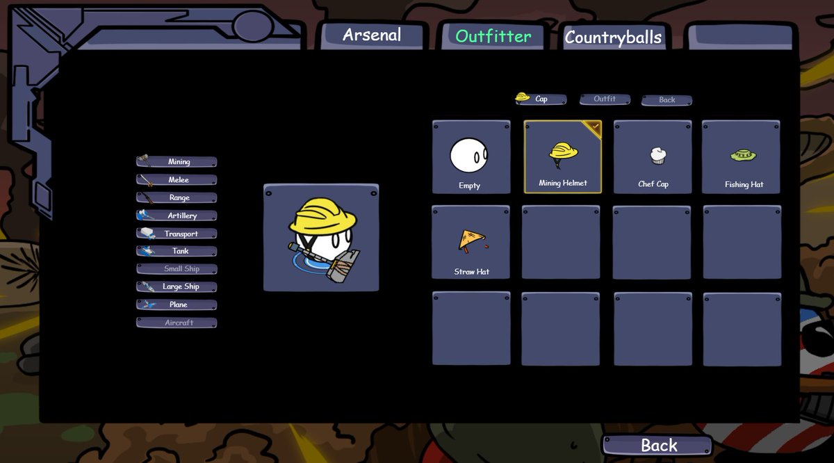CountryballTeam's tweet photo. Happy New Year! Here's a first look at a New Feature Im working on! The Outfitter! Customize your entire Army! https://t.co/0ZpqBOcHzJ

#countryball #indiegame #Countryballmaker https://t.co/pNrDSpF2hK