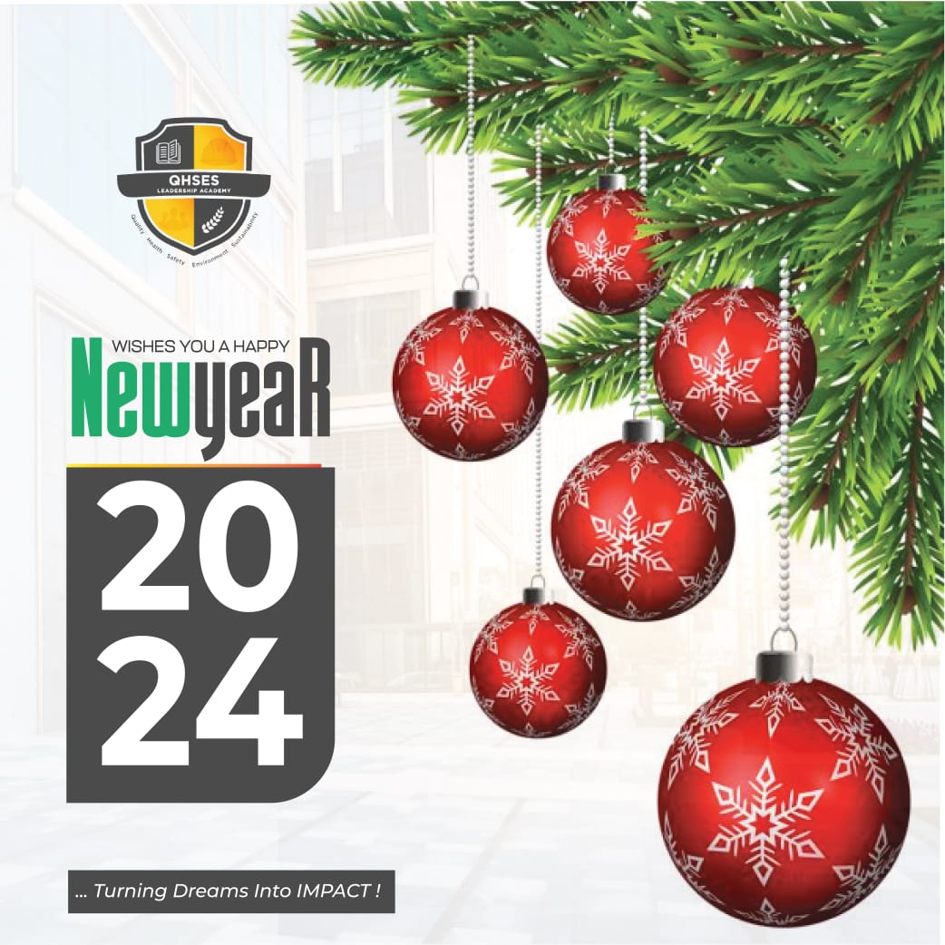 QHSES_Academy's tweet image. With heartfelt greetings from everyone at QHSES Leadership Academy! As we step into the New Year, may this year bring you prosperity, good health, and moments of pure happiness.

Here&apos;s to embracing new beginnings and our shared commitment to sustainability.

#HappyNewYear