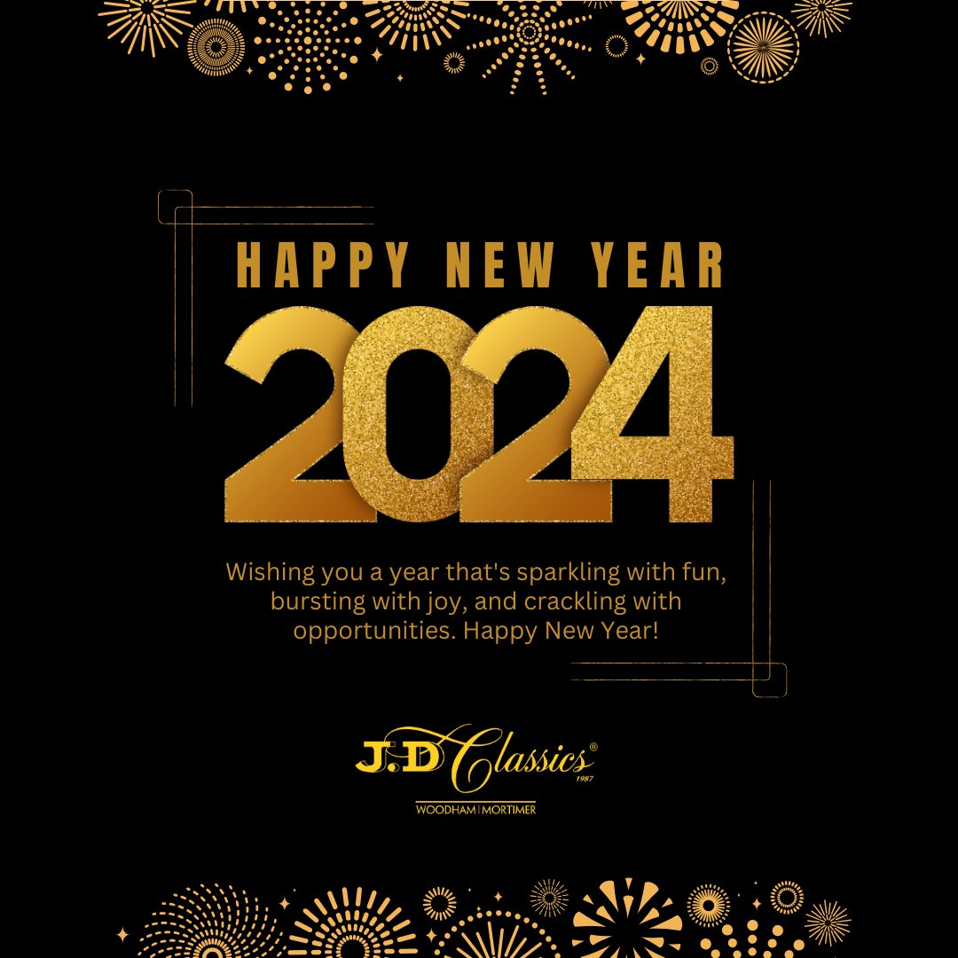 Welcoming the New Year with gratitude and excitement! To our incredible clients, invaluable suppliers, treasured friends and loyal followers: Thank you for being part of the JD Classics family. Your unwavering support has been the cornerstone of our success. Happy New Year!