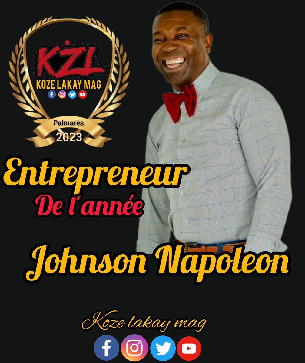 Joreljoseph2's tweet photo. 2023 Awards 
Congratulation à @Johnsonnapoleon
Entrepreneur https://t.co/2A9MiWVVi1