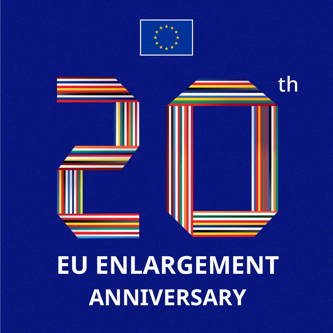 This year, we will mark 20 years since the 🇪🇺 biggest enlargement! On 1st  May 2004, our EU family became even stronger and more inclusive when 10 new countries joined our Union – a great moment for our continent and a great moment in history. 🇨🇾Cyprus 🇨🇿Czechia 🇪🇪Estonia…