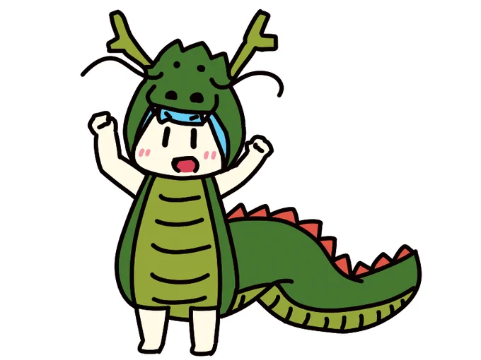#1日1絵チャレンジ 134日目  これは辰コスのミクさん
