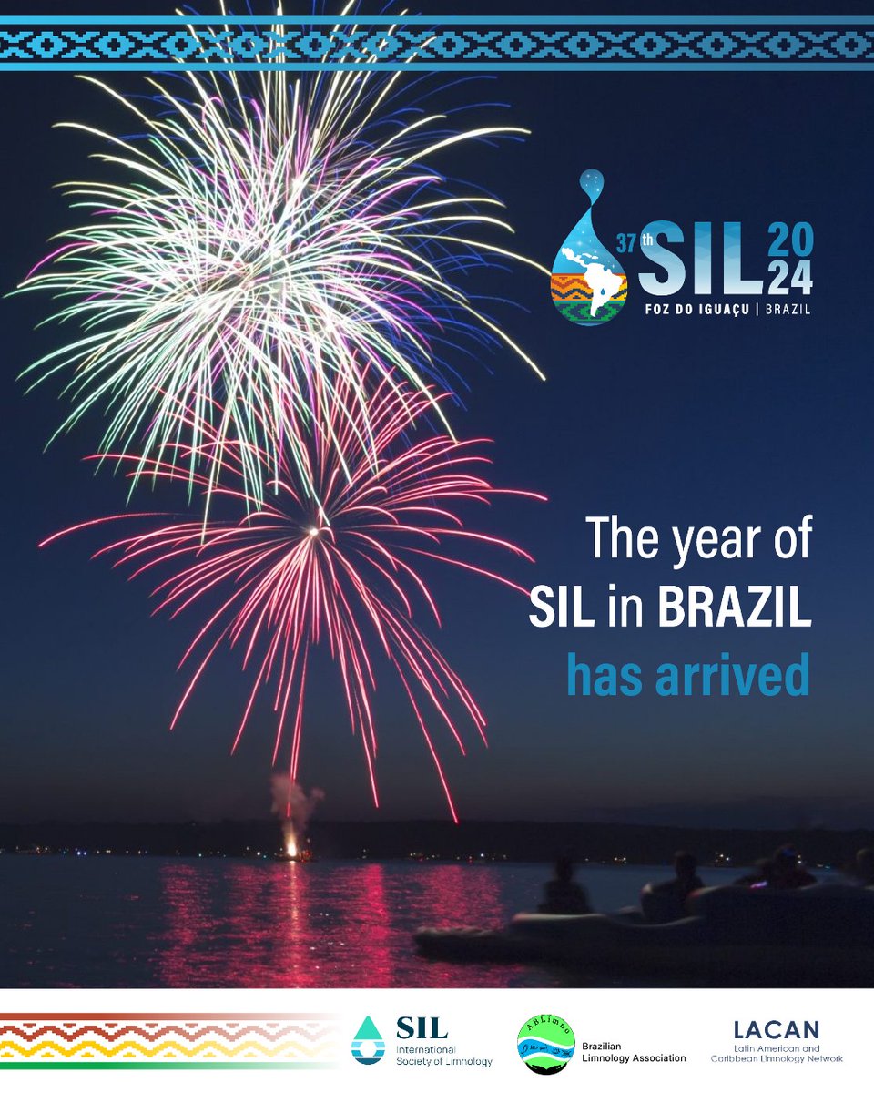 2024 - SIL CONGRESS IN BRAZIL

2024 has begun!
This is the year of the SIL Congress in Brazil.
It’s the year to build bridges together to a future of sustainability and biodiversity conservation.
Join us at #SIL2024Congress!

#SIL #Limnology #Limnologia #SILCONGRESS #SIL2024