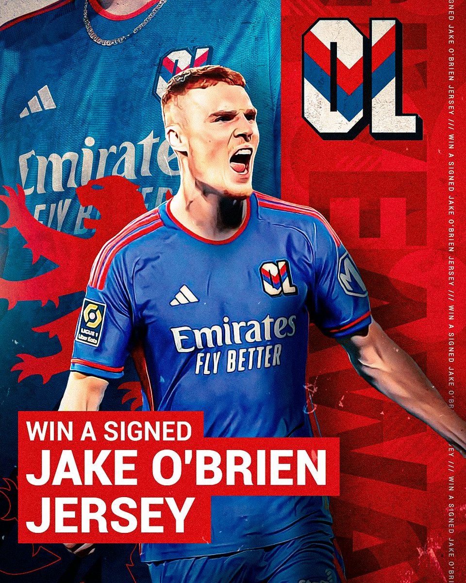 Olympique Lyonnais ๐ฌ๐ง๐บ๐ธ (@ol_english) on Twitter photo We're celebrating the New Year by giving away a 2023/24 away jersey signed by <a href="/obrienjake_/">Jake OโBrien</a>! ๐
1โฃ Like + repost this message
2โฃ Make sure you're following us
Good luck! โ๏ธ We're celebrating the New Year by giving away a 2023/24 away jersey signed by <a href="/obrienjake_/">Jake OโBrien</a>! ๐
1โฃ Like + repost this message
2โฃ Make sure you're following us
Good luck! โ๏ธ