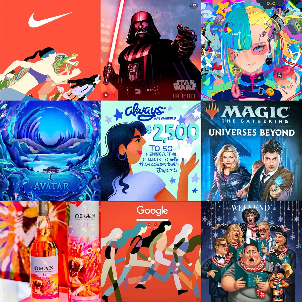 2023 has been a phenomenal year for <a href="/illozoo/">illozoo</a> ! We secured projects with several cool clients: #Nike #Sanpellegrino #Amazon #Google #affinityphoto #StarWars #MagicTheGathering #AvatarTheWayOfWater #Fishbowl and hundreds of #Ads  #Editorial  &amp; #book   #illustration Cheers to 2024!