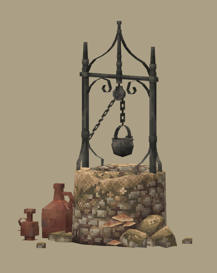 lil medieval well 🍄

#pixelart #lowpoly